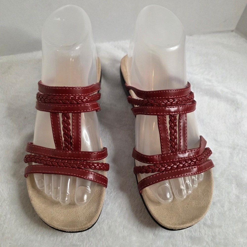 Croft & Barrow Red Sandals with Classic Strap Design, Size 6